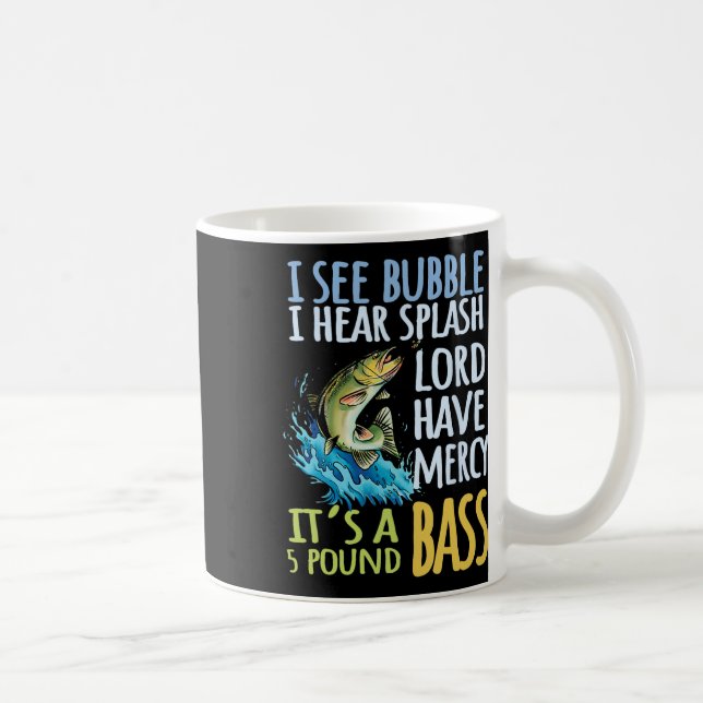 Byss Fishing Angling Sport Schwarz Byss Fisch  Kaffeetasse (Rechts)