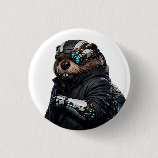 Byte-Biber-Anstecknadel Button