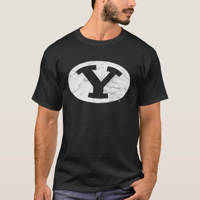 BYU Cougars Distressed Primary T-Shirt (Vorderseite)