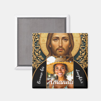Byzantine Christ Icon - Jesus Magnet