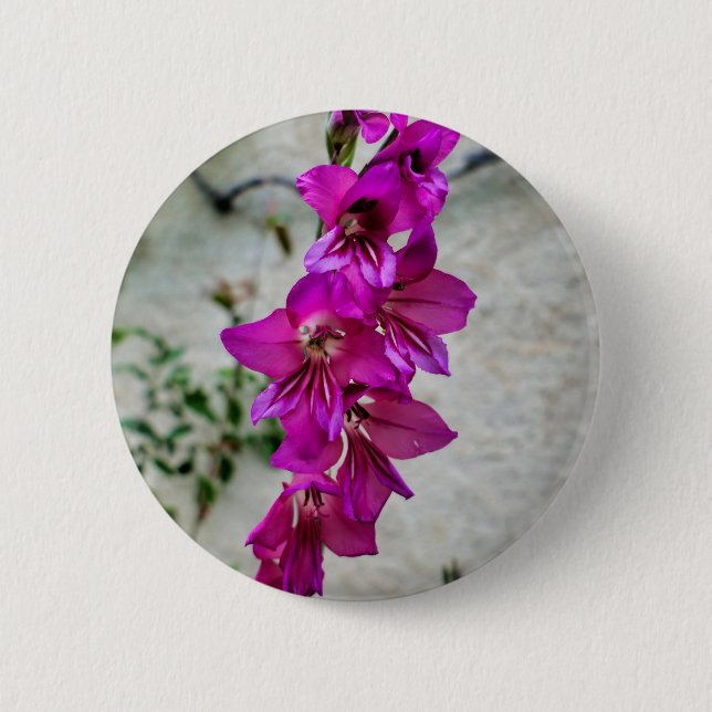 Byzantine Gladiolus Abzeichen Button (Vorderseite)