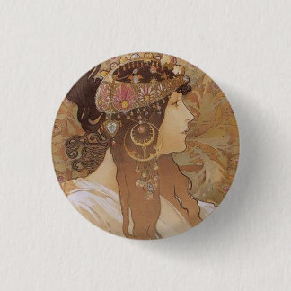 Byzantine Head: Brunette Button