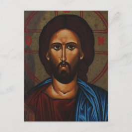 Byzantinisch-griechisch-orthodoxe Icon JESUS CHRIS Postkarte