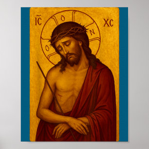 Byzantinisch-orthodoxe Ikone Jesu Christi des Poster