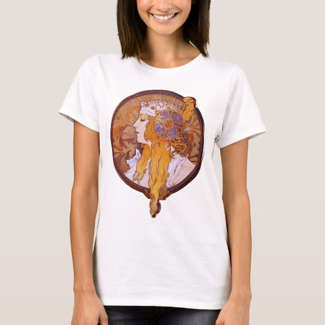 Byzantinische Blondine durch Mucha T - Shirt (Vorderseite)