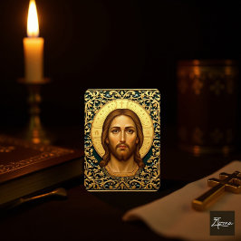 Byzantinische Christus-Ikone - Jesus Magnet