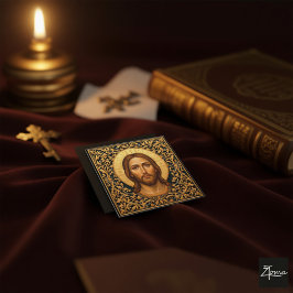 Byzantinische Christus-Ikone - Jesus Magnetkarte