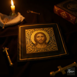 Byzantinische Christus-Ikone - Jesus Wandteppich