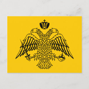 byzantinische Flagge Postkarte