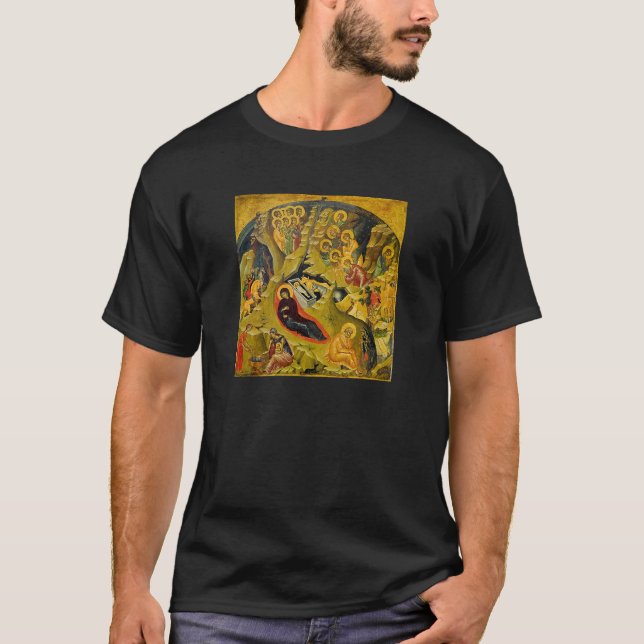 Byzantinische Geburt Christi T-Shirt (Vorderseite)