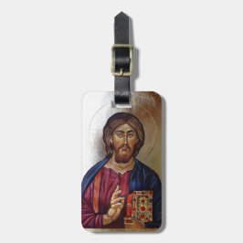 Byzantinische Ikone von Christus Pantocrator Gepäckanhänger