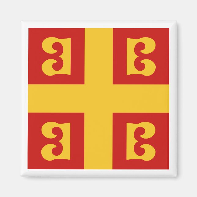 Byzantinische kaiserliche Fahne, 14. Jahrhundert Magnet (Vorne)