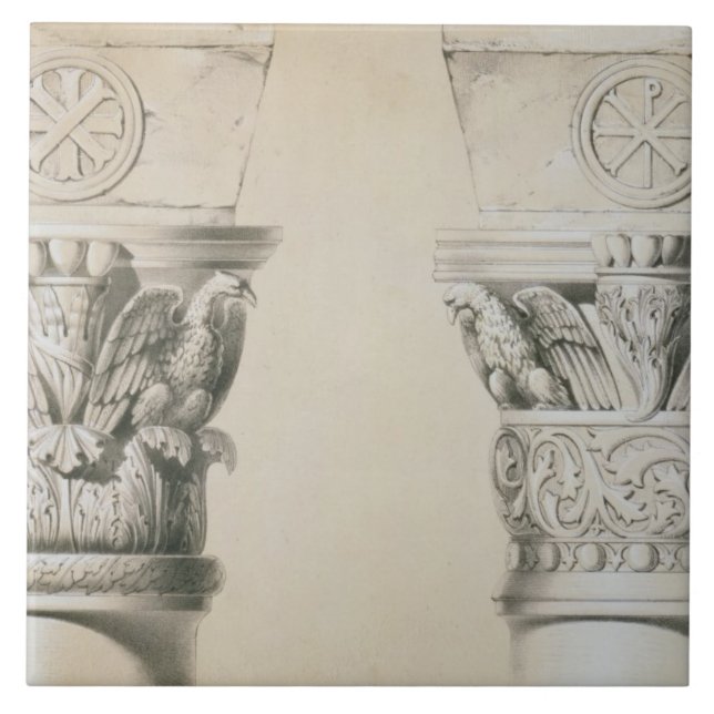 Byzantinische Kapitalien von den Spalten im Nave Fliese (Vorderseite)