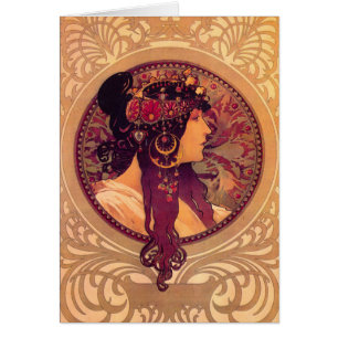 Byzantinische Köpfe: Brünette Alfons Mucha