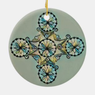 Byzantinische Kreuzverzierung Keramik Ornament