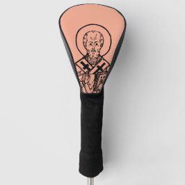 Byzantinische orthodoxe Ikone des Hl. Nikolaus von Golf Headcover