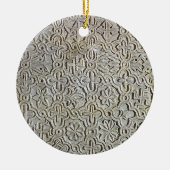 Byzantinische Platte mit kreuzförmiger Dekoration, Keramikornament (Vorne)