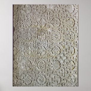 Byzantinische Platte mit Kruziformverzierung, 12.- Poster