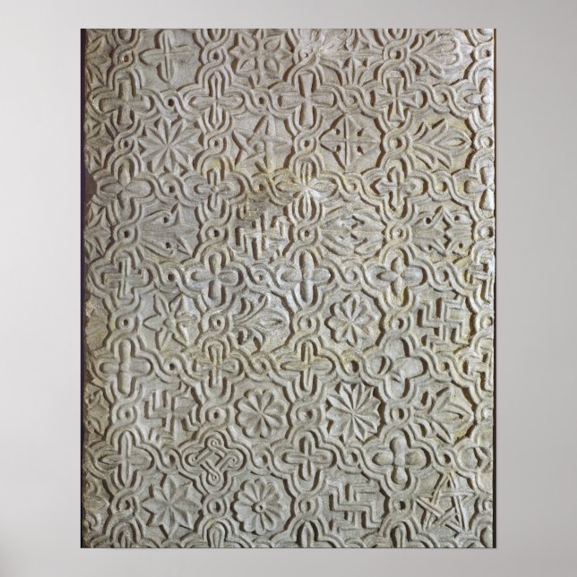 Byzantinische Platte mit Kruziformverzierung, 12.- Poster (Vorne)