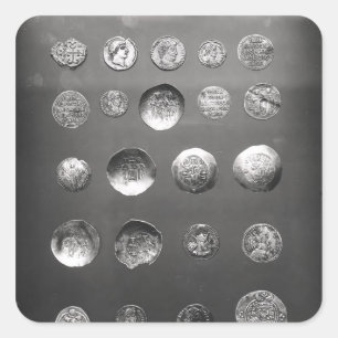 Byzantinische, römische und sassanische Münzen Quadratischer Aufkleber