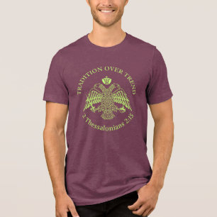 Byzantinischer Adler Tradition Über Trend T-Shirt Tri-Blend Shirt