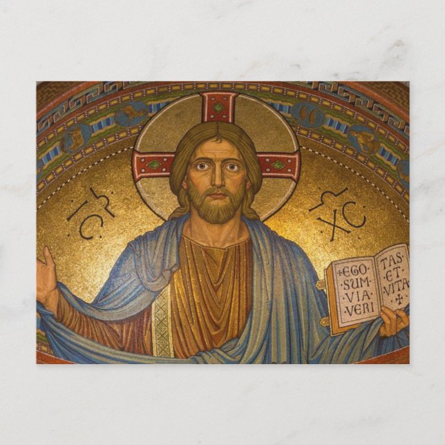 Byzantinischer Christus Jesus Postkarte (Vorderseite)