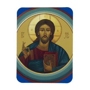 Byzantinisches Christus Pantokrator Rundmosaik Kun Magnet