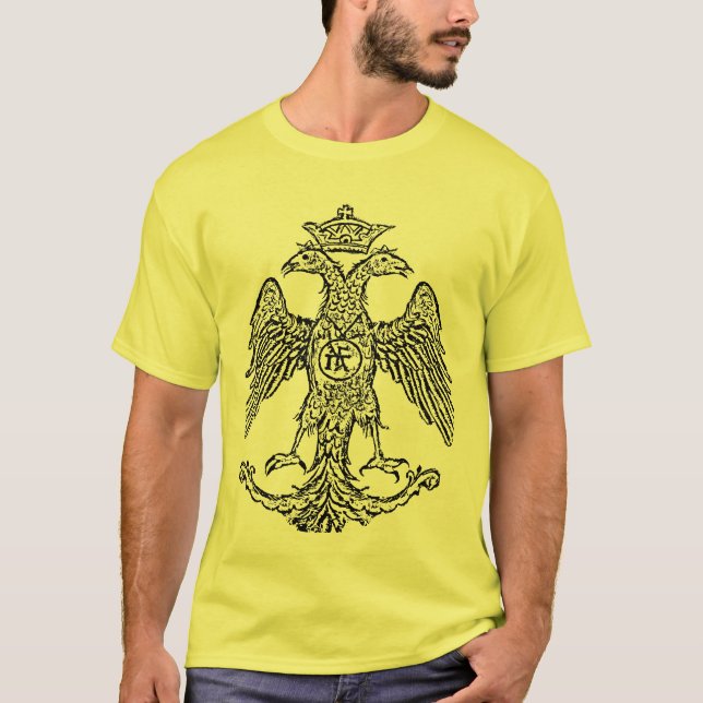 Byzantinisches doppeltes vorangegangenes Eagle T-Shirt (Vorderseite)