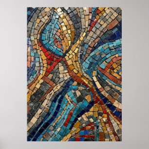 Byzantinisches Mosaik-Kunstposter Römischer Stil Poster