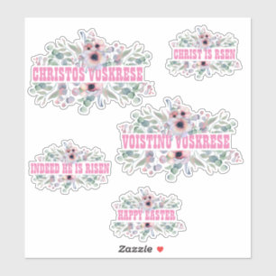 BYZANTINISCHES ORTHODOXES RELIGIÖSES OSTERN-PASCH AUFKLEBER