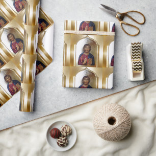 Byzantinisches Symbol Christi Pantokator Geschenkpapier