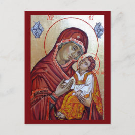 Byzantinisches Symbol der Heiligen Maria Teotokos Feiertagspostkarte