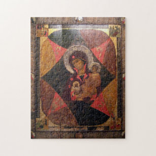 Byzantinisches Symbol Die Jungfrau des brennenden  Puzzle