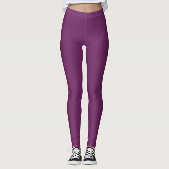Byzantium Farbe Einfarbig Leggings (Vorderseite)