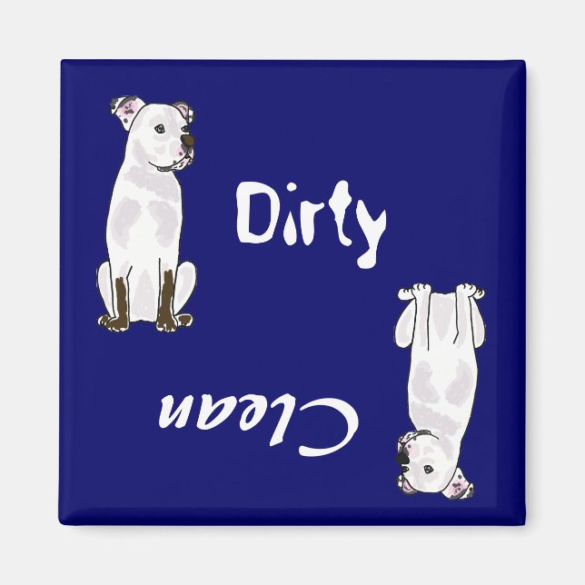 BZ - American Bulldog Dirty Paws Magnet (Vorne)
