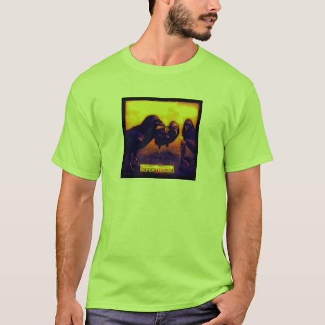 BZ-Kunst: Neonkrähen T-Shirt (Vorderseite)