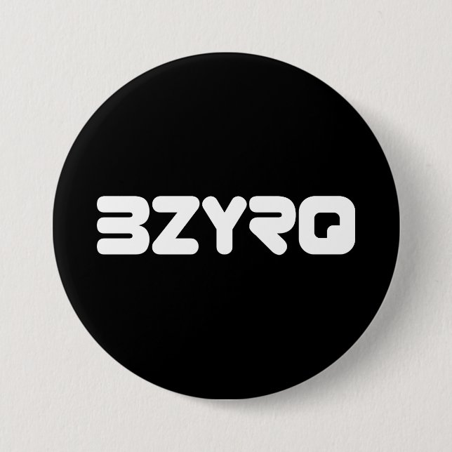 BZYRQ-Logo (weiß auf schwarz) Button (Vorderseite)