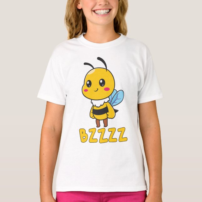 BZZZ Niedliche Kinderbienen für Kinder - Cartoon B T-Shirt (Vorderseite)