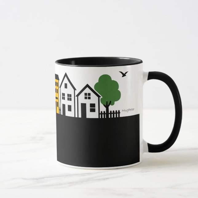 C02 - Tasse mit Dorf Kleinstadt Skyline (Rechts)