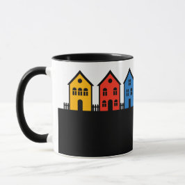 C02 - Tasse mit Dorf Kleinstadt Skyline