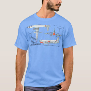 C124 Globemaster II American go Flugzeug Diagrams T-Shirt