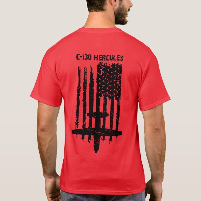 C130 Hercules Aircraft Veteran Shirt (Rückseite)