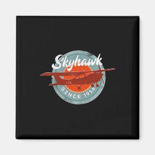 C172 Skyhawk Vintage Retro Flugzeug Fliegender Pil Magnet