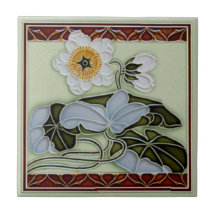 c1905 Deutscher Floral Art Nouveau Reproduction 
