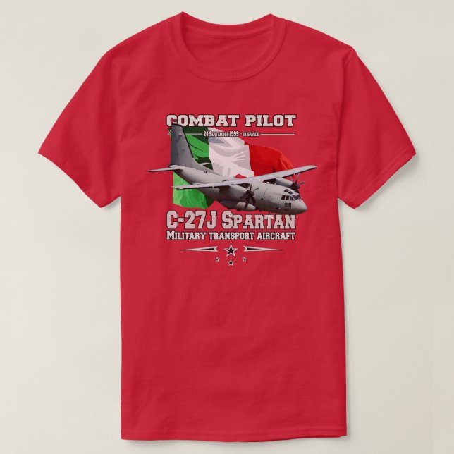 C27J Spartan Militärangelegte Transportflugzeuge T-Shirt (Design vorne)
