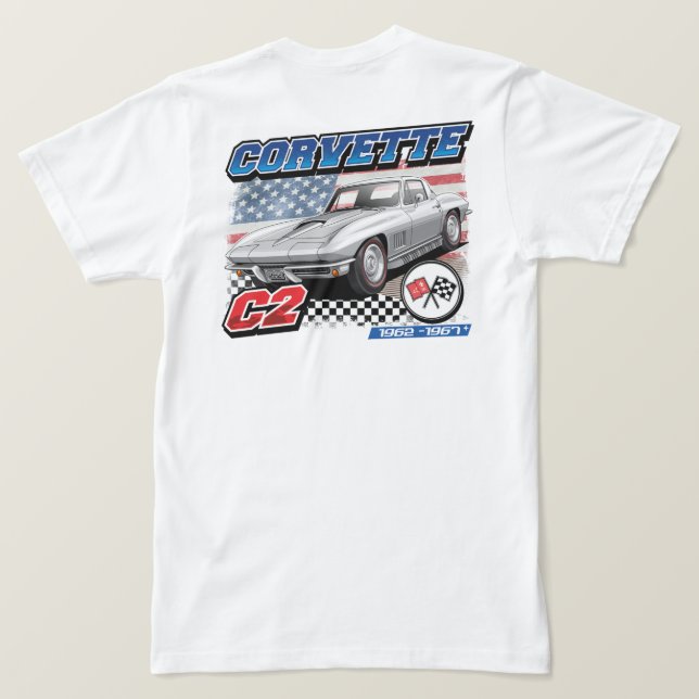 C2 Corvette - 2-seitige Männer-T - Shirt (Design Rückseite)