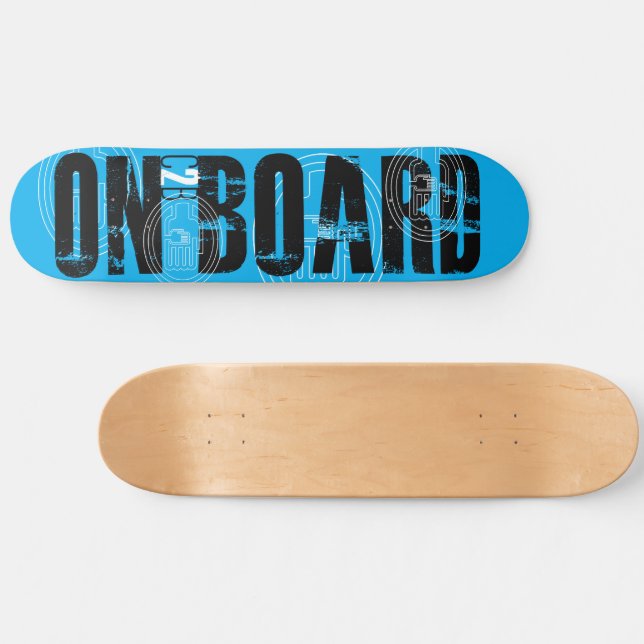 C2B: AN BORD 8 1/2" BLU Skateboard Deck (Horizontal)
