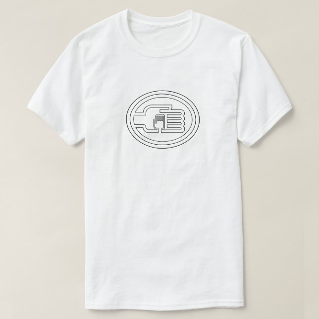 C2B: T - Shirt WHT Logo-Kontur-Blk (Design vorne)