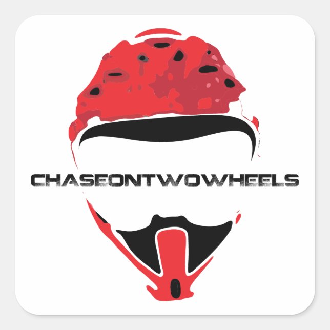 C2W-Logo [Schwarzer Text] Quadratischer Aufkleber (Vorderseite)