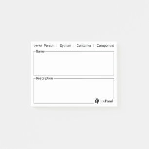 C4-Modellaufkleber nach IcePanel [externer Typ] Post-it Klebezettel